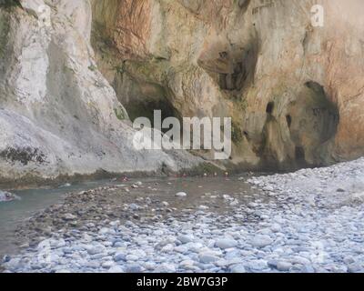 Canyoning in den Schluchten des Verdon, Frankreich, August 2019 Stockfoto