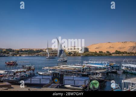 Port in Aswan Stockfoto