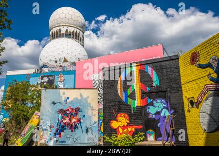 Teufelsberg in Berlin Spionage Station Stockfoto