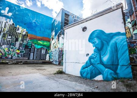 Artworks in Teufelsberg Berlin Stock Photo