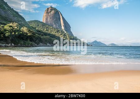 Blick auf den Strand von Vermelha in Rio de Janeiro Stockfoto