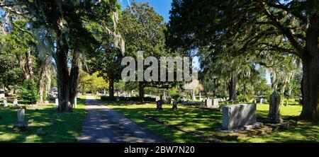 Tallahassee, FL, USA - 24. Oktober 2017: Der Tallahassee Old City Cemetery ist der älteste Friedhof der Stadt, der 1829 von Florida gegründet wurde Stockfoto