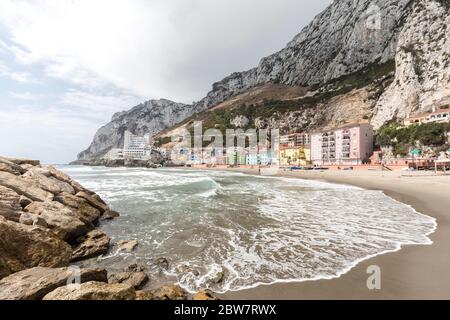 Catalan Bay Beach, Gibraltar Stockfoto