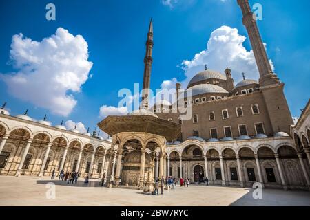 Schöne Aussicht auf die Moschee von Muhammad Ali in Kairo Ägypten Stockfoto