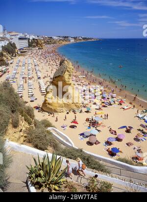 Praia de Albufeira, Albufeira, Algarve, Portugal Stockfoto