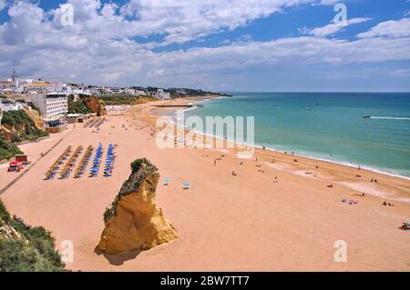 Praia de Peneco, Albufeira, Algarve, Portugal Stockfoto