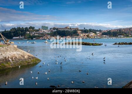 Mündung des Douro Flusses in Porto, Portugal Stockfoto