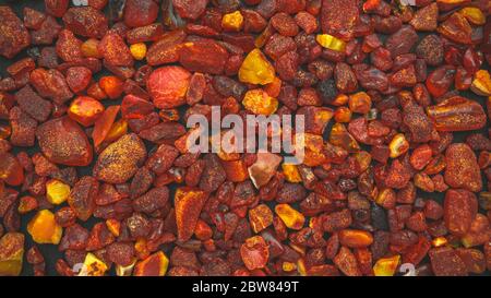 Bernstein Steine natürlichen Hintergrund Muster, Hintergrund für Design Stockfoto