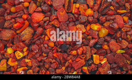 Bernstein Steine natürlichen Hintergrund Muster, Hintergrund für Design Stockfoto