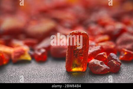 Bernstein Steine natürlichen Hintergrund Muster, Hintergrund für Design Stockfoto