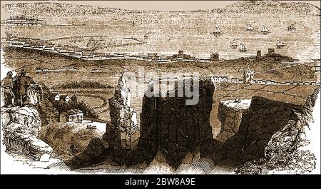 Dublin Bay , (Cuan Bhaile Átha Cliath) Irland wie es 1842 war Stockfoto