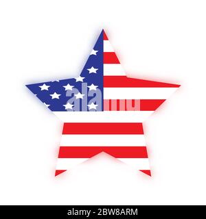 Amerikanische Flagge in den Sternen. Unabhängigkeitstag. Tag Der Flagge. Stock Vektor