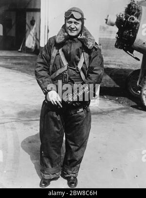 Lieutenant Pond zu versuchen, Transatlantische Flug . Juli 1927 Stockfoto