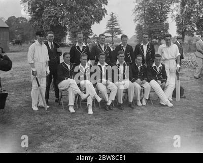 Neuseeland gegen Amateur XI bei Maidstone . Das Team von Neuseeland . 10 Mai 1927 Stockfoto