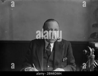 Herr RD Blumenfeld , der in Amerika geborene Redakteur des Daily Express. Mai 1929 Stockfoto