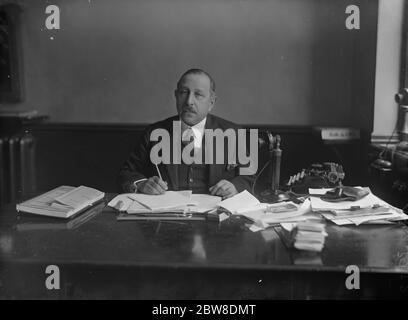 Herr RD Blumenfeld , der in Amerika geborene Redakteur des Daily Express. Mai 1929 Stockfoto