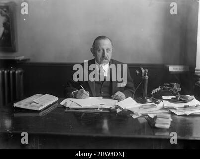 Herr Ralph Blumenfeld , der in Amerika geborene Redakteur des Daily Express . Mai 1929 Stockfoto