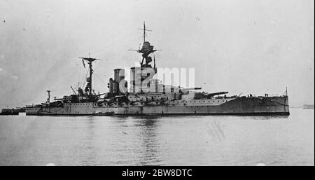 HMS Barham , ein Queen Elizabeth-Klasse Schlachtschiff . Mai 1929 Stockfoto