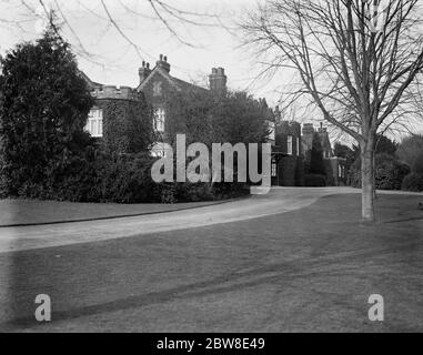 Appleton House, Sandringham, Norfolk, auf dem königlichen Anwesen. März 1929 Stockfoto