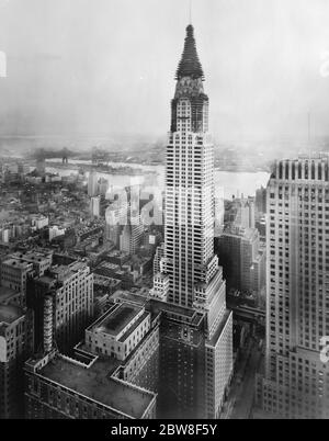 Das höchste Gebäude der Welt. Eine neue Ansicht des großen Chrysler-Gebäude an der 42nd Street und Lexington Avenue, New York, das höchste Gebäude der Welt, ist es nun kurz vor der Fertigstellung. 15 Februar 1930 Stockfoto