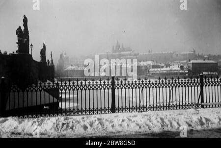 Aus dem Land des guten Königs Wenzel. Ein neues Bild der Stadt Prag . 21 Dezember 1928 Stockfoto