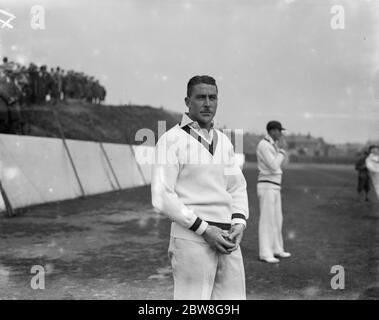 Australien gegen Yorkshire in Bramall Lane, Sheffield . Australien Batsman Viv Richardson . 10 Mai 1930 Stockfoto