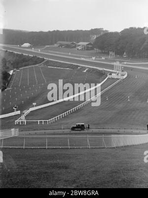 Panorama der Goodwood Rennbahn . Die Rennstrecke . 27 Juli 1929 Stockfoto