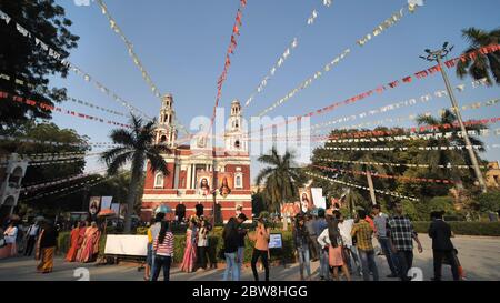 New Delhi, Indien - 28. November 2018: Heilige Herz Kathedrale Kirche, die am Connaught Place befindet. Zugehörigkeit zu den lateinischen Ritus und einer der Stockfoto