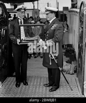 Worcester Speech Day, Admiral Evans. 1937 Stockfoto