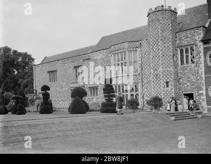 Hall Place, Bexley, Kent, für die Öffentlichkeit geöffnet. 1937 Stockfoto
