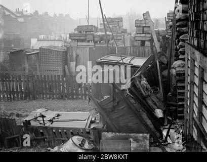 Collins Brothers Bauunternehmen . Ihr Wiederaufbau Schema der lokalen Flaschenfabrik . 1938 . Stockfoto