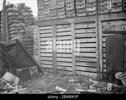 Collins Brothers Bauunternehmen . Ihr Wiederaufbau Schema der lokalen Flaschenfabrik . 1938 . Stockfoto