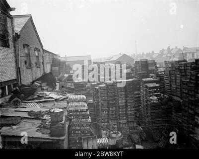 Collins Brothers Bauunternehmen . Ihr Wiederaufbau Schema der lokalen Flaschenfabrik . 1938 . Stockfoto