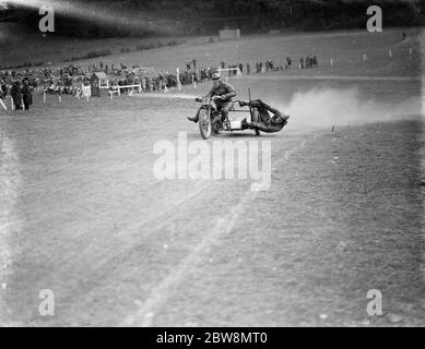 Motorrad-Rennen in Brands Hatch . Das Side Car Bike Rennen 18 April 1938 . Stockfoto