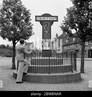 Parkschild in Swaffham , Norfolk . 1938 Stockfoto