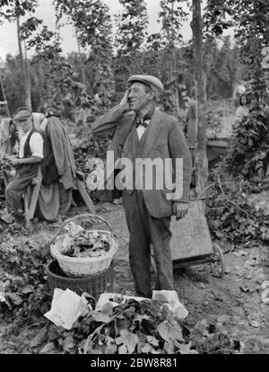 Hop-Picker in East Peckham . September 1938 . Stockfoto