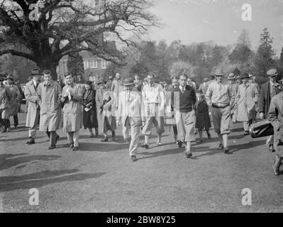 Kent Amateure gegen Profis Golf-Spiel. D H R Martin, EIN J Evans, EIN Padgham und EIN Peacock. 1938 Stockfoto