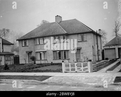 Häuser in Northcray in der Nähe von Sidcup , Kent . 28 März 1939 Stockfoto