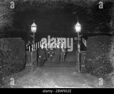 Die Chislehurst Boys Brigade Line - up . 23 Februar 1936 Stockfoto