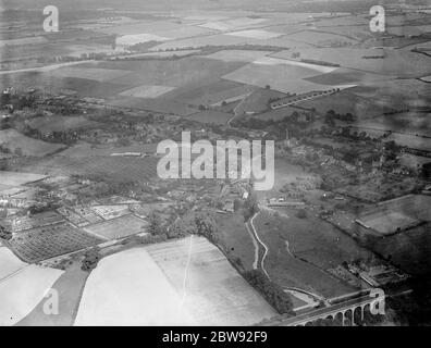 Eine Luftaufnahme von Eynsford, Kent. 1939 . Stockfoto