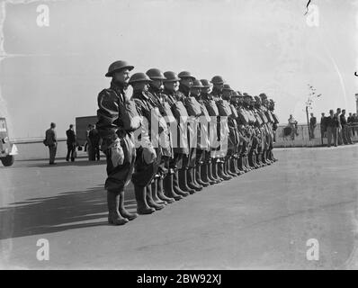 Ein Luftangriff Vorsichtsmaßnahmen Dekontamination Squad in Erith, London. 1939 Stockfoto