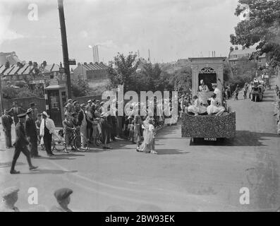 Die Gravesend Karnevalsprozession in Kent . 1939 . Stockfoto