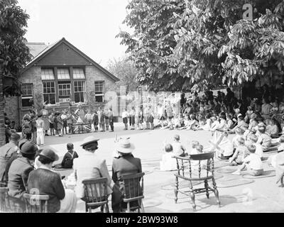 Ein Empire Day Display in Dorset Road School in Mottingham, Kent. 24 Mai 1939 Stockfoto