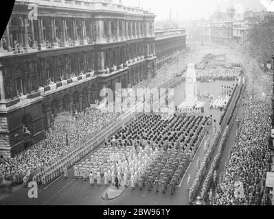 Vierzehnten Jahrestag des Waffenstillstands in London gefeiert. 11. November 1932 Stockfoto
