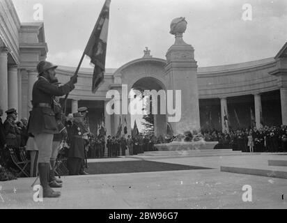 Blick auf die Enthüllung von Arras Memorial, Frankreich von Lord Trenchard. August 1932 Stockfoto