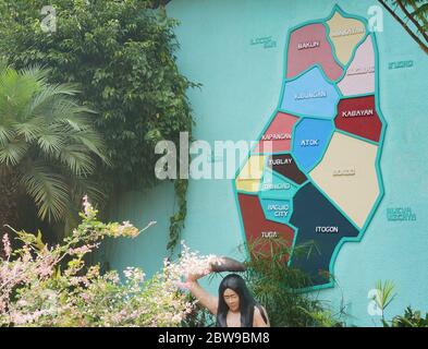 Ein Beispiel für Hochrelief Skulptur Konzept bei der Herstellung von Karte angewendet. Foto aufgenommen in Benguet, Philippinen, Südostasien am 14. Mai 2014. Stockfoto