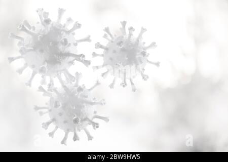 Weiße CoronavirusÂ-Modelle Stockfoto