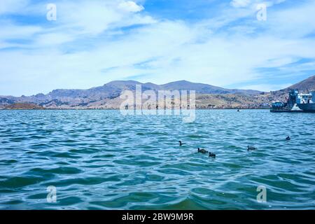 Smaragdgrünen See Stockfoto