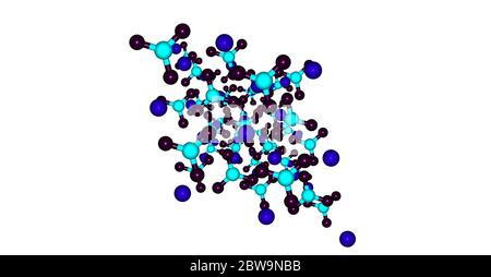 Calcit ist ein Karbonatmineral und das stabilste Polymorph von Calciumcarbonat CaCO3. 3d-Darstellung Stockfoto