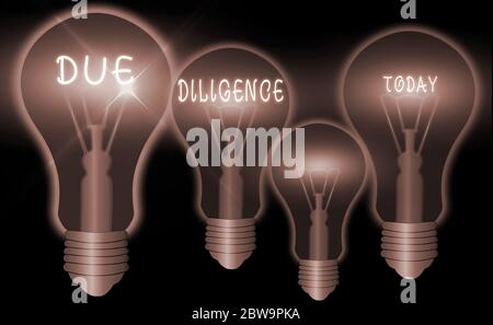 Wortschreiben Text Due Diligence. Geschäftsfoto zeigt vermeiden Schaden andere Geschäftseigentum für eine Vereinbarung Stockfoto